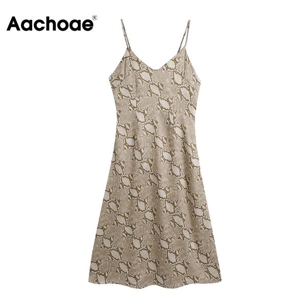 

summer snake print beach party spaghetti strap sleeveless backless a line midi dress vestidos de verano 210413, Black;gray
