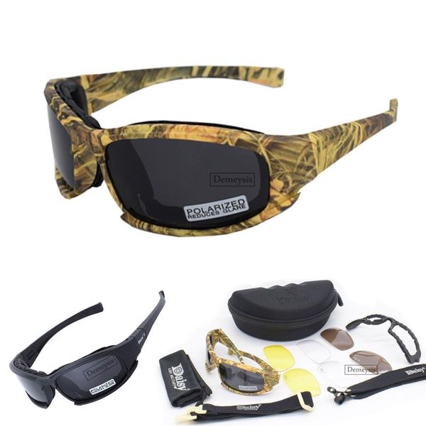 

outdoor eyewear fishing sunglasses polarized camouflage men women sport sun glasses camping driving 4 lens for tactical hiking shooting