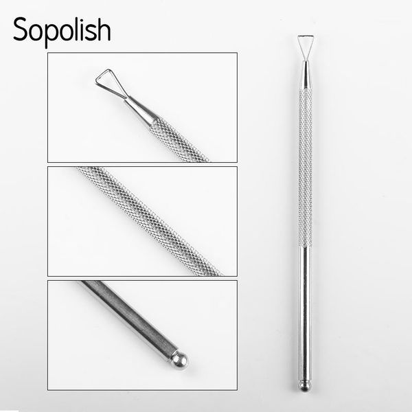 

cuticle pusher for nail polish remover gel stainless steel manicure sticky layer art tool uv varnish1