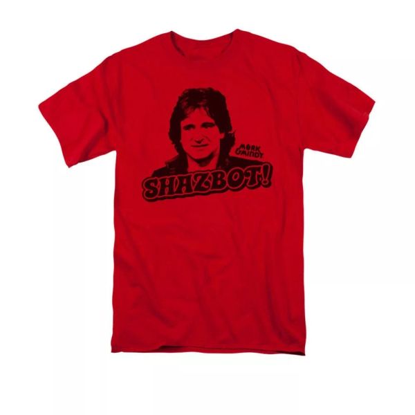 

mork & mindy shazbot tv show t-shirt sizes s-3x new, White;black