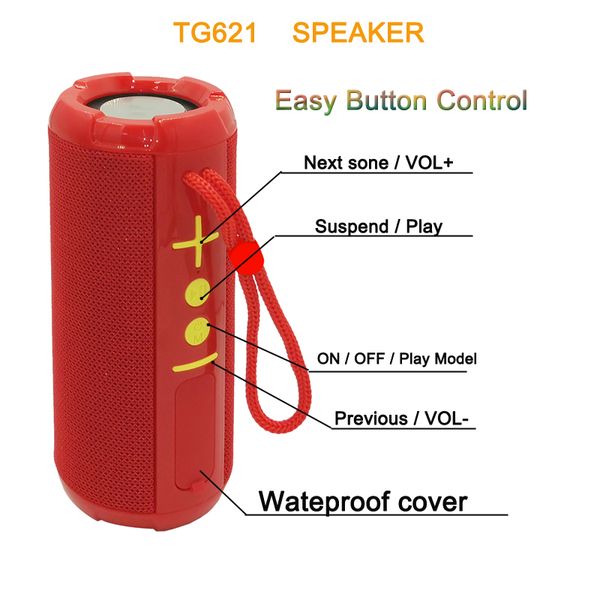 

tg621 portable bluetooth speaker 10w tws with deep bass and crystal clear sound pk tg106 tg117 tg116