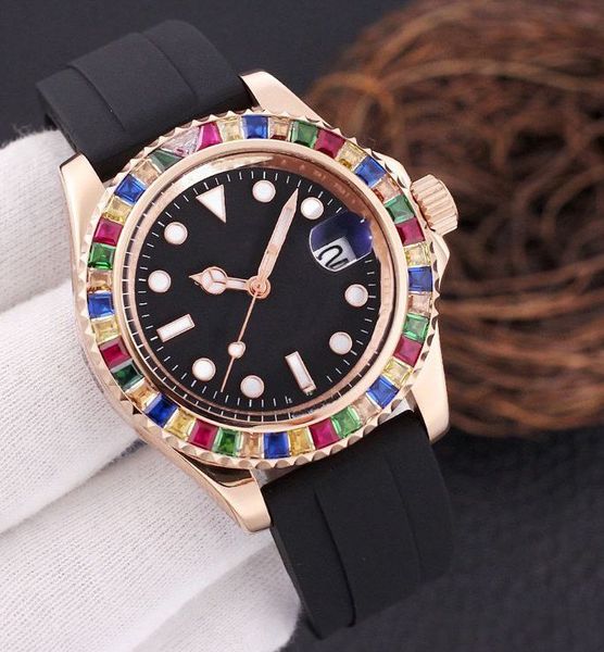 

aaa mechanical men's watch, automatic movement, waterproof design, 316l stainless steel strap, 42mm dial, dual calendar, black dial, Slivery;brown