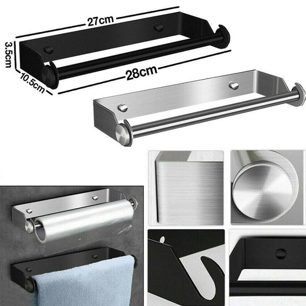 

toilet paper holders 33cm towel holder wall mounted stainless steel roll racks hanging shelf for kitchen living room