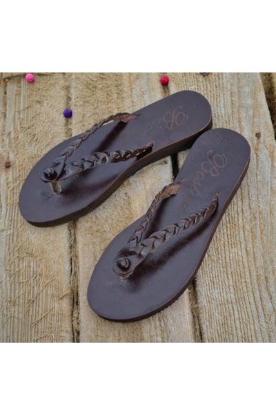 

sandals women's brown color thong basement slippers, Black