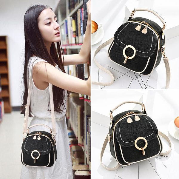 

duffel bags summer small bag women's 2021 fashion net red backpack shoulder texture western style messenger wallet