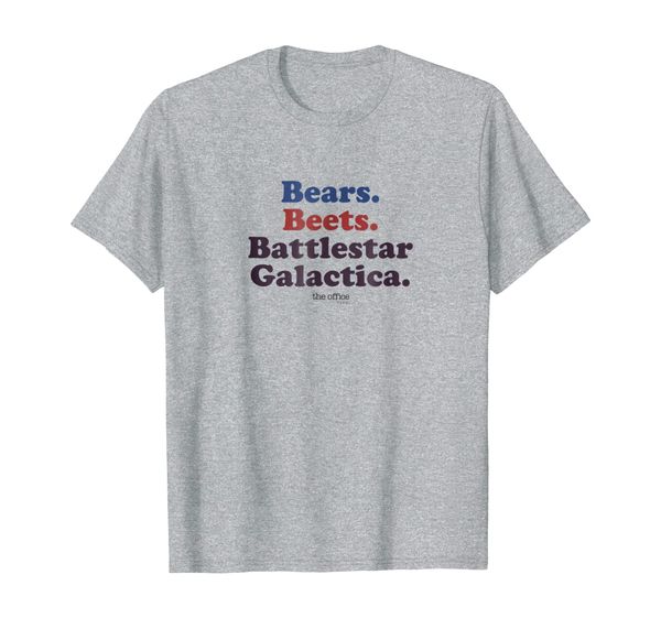 

the office bears. beets. battlestar galactica standard tee, White;black