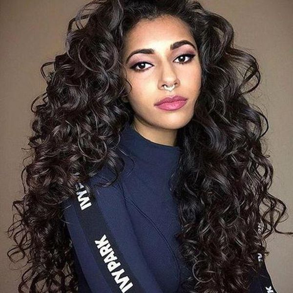

65cm 26 inches curly syntheticwig simulation human hair wigs hairpieces for black and white women perruques k01