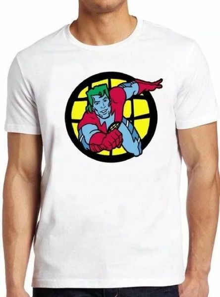 

captain planet cartoon 90s superhero vintage retro cool gift t shirt 4326, White;black