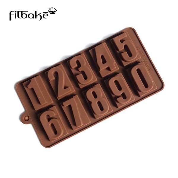 

baking & pastry tools filbake silicone mold 10 consecutive numbers for mousse cake chocolate candle soap fondant molds decorating