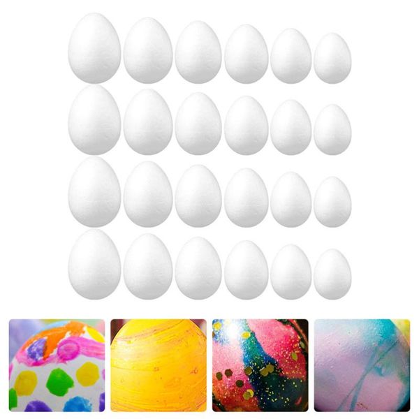 

24pcs funny easter diy eggs simulation hand painted egg party decoration