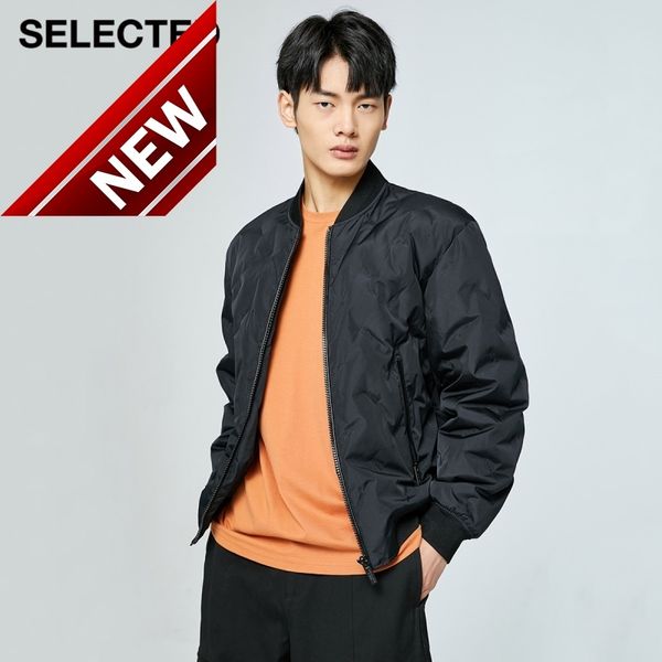 

selected new men's trend letter drop-shoulder down jacket s|420412067, Black