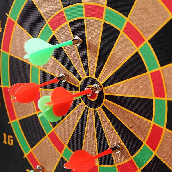 

17 inch double-sided disk safety magnetic children's dart target color box set