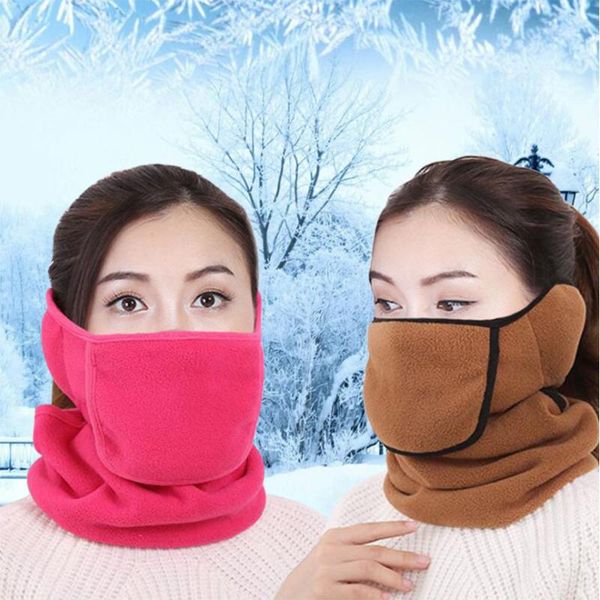 

cycling caps & masks 3-in-1scarf autumn and winter models riding neck ear thickening outdoor earrings men women hiking skiing scarf warm mas, Black