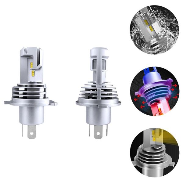 

car headlights 2pcs led headlight bulbs h4 9003 55w high low beam cool white vehicle