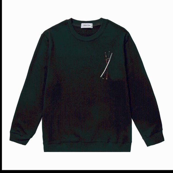 

men's hoodies & sweatshirts roronoa zoro sword printed sweatshirt men women straw hat pirate one piece japanese anime patterned crew ne, Black