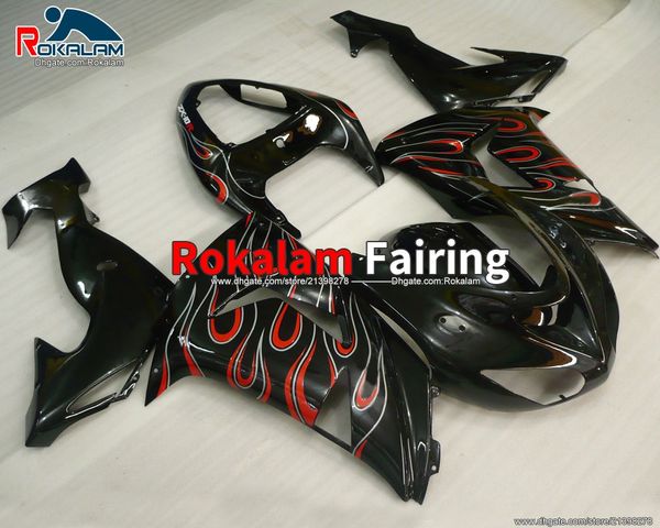 Para Kawasaki Ninja ZX10R ZX 10R Personalizar Feedings Motos Body Cover ZX-10R 2006 2007 ABS Fairing Kit (moldagem por injeção)