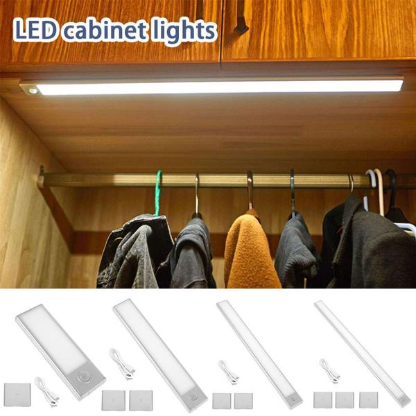 

motion sensor light wardrobe cupboard rechargeable battery led kitchen cabinet closet stair bar 3 modes