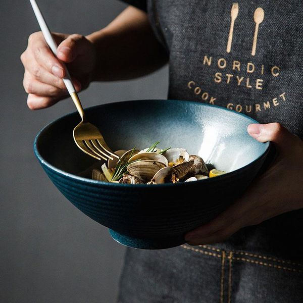

bowls fancityhat bowl ramen commercial household large sea eating noodle soup ceramic tableware japanese col