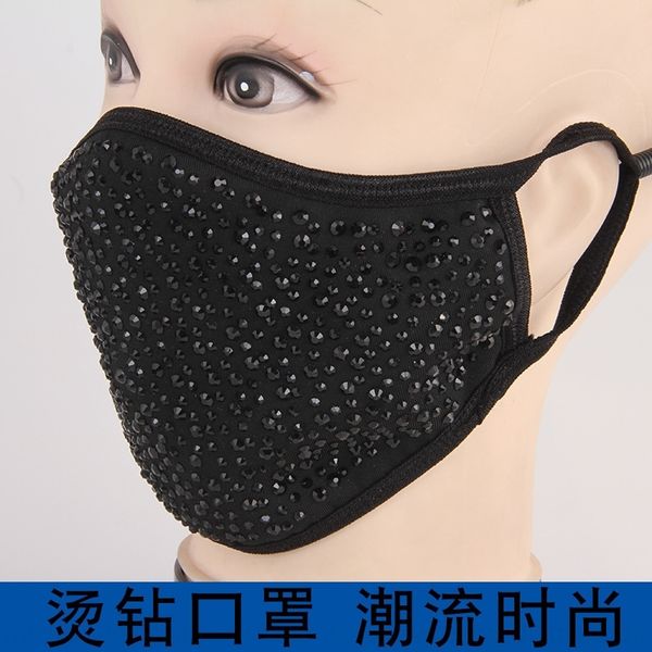 

zbf popular color water fashion designer masks with cloth personality popular color water drill fashion with rhinestone rhinestone drill cl
