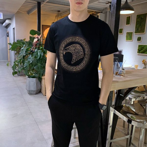 

2021 mens luxury t shirt european american fashion t-shirt mercerized on both sides men women couples shirts sweat-absorbent breathable quic, White;black