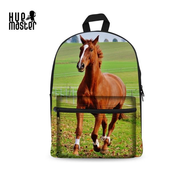

backpack hue master horse print 15 inch canvas student backpacks 12 age boys girl school leisure travel shoulder bags mochilas