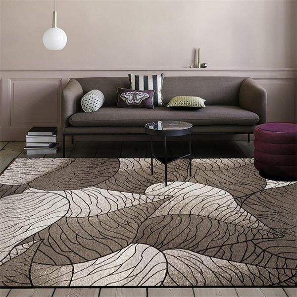 

carpets fashion modern simple nordic dark deciduous bedroom living room doormat antiskid carpet floor mat customization