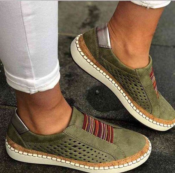 

dress shoes ladies breathable hollow out flat open-toed round toe woman shoes plus size chaussure femme 43 gylc, Black