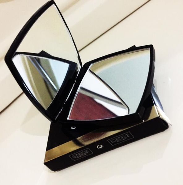 

designer luxury make double mirror magnifier cosmetic folding portable compact mirrors have box + bag with logo