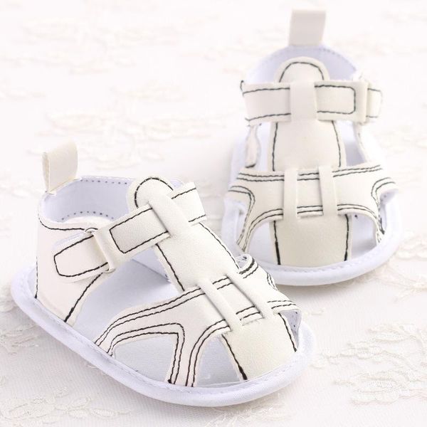 

first walkers pu leather white born babyl boy crib soft soled summer baby shoes