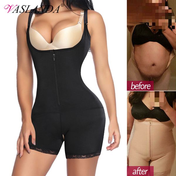 

shapewear bodysuit for women tummy control bodysuit slimming underwear waist trainer full body shaper fat burning modeling strap