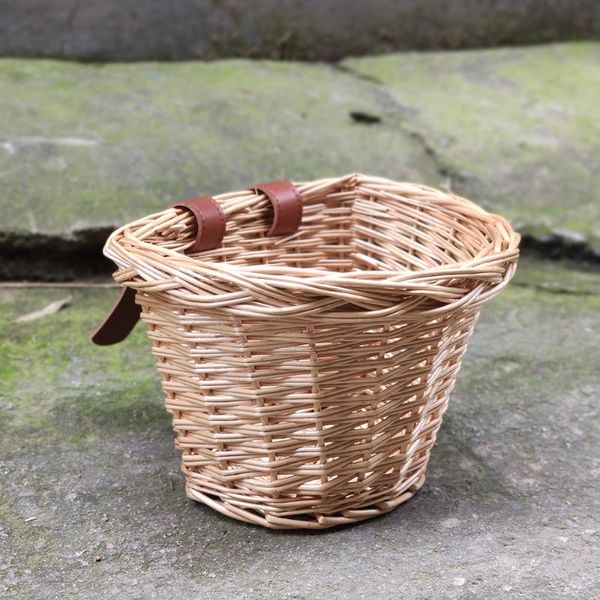 

car & truck racks wicker d-shaped bicycle basket portable shopping mountain bike vegetable environmental protection front