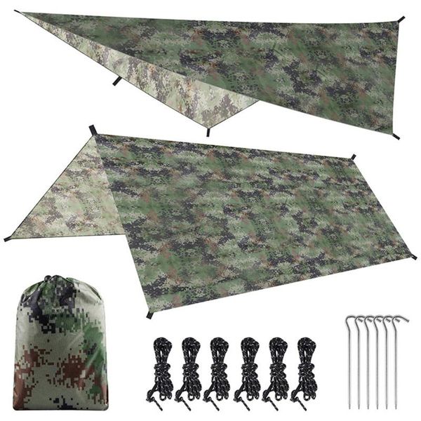

tents and shelters 3mx3m tarp tent awning waterproof shade ultralight garden canopy sunshade outdoor camping beach sun shelter hammock rain