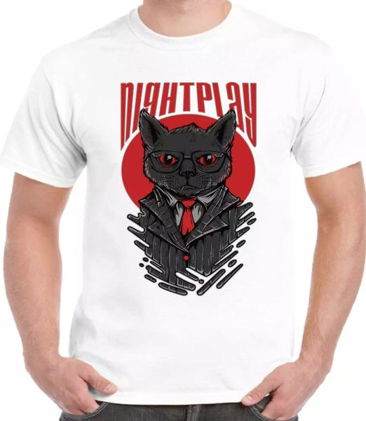 

FAN Night Play FUNNY COOL ART GRAPHIC DESIGN HIGH QUALITY T Shirt, White;black
