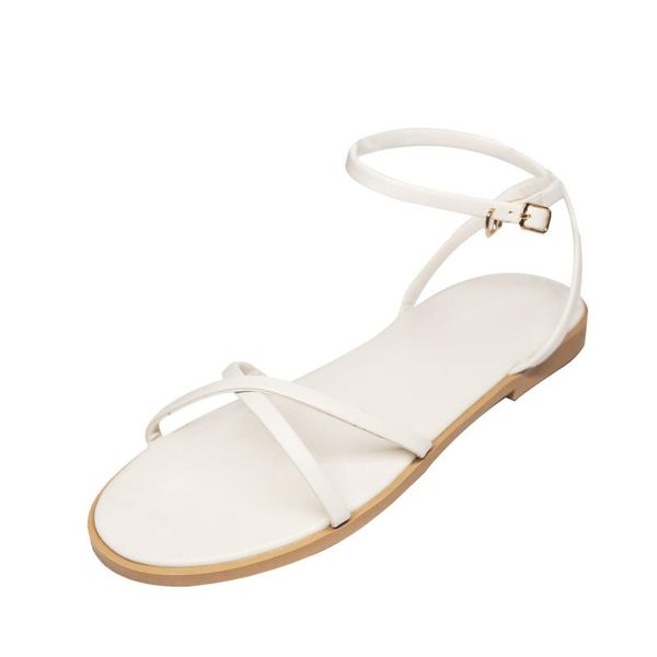 

sandals 2021 summer roman style travel women's soft soled flat heel casual, Black