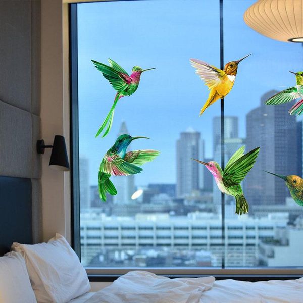 

window stickers simulation 3d glass electrostatic sticker 12pcs bird anti-collision pvc no glue removable decoration film home decor