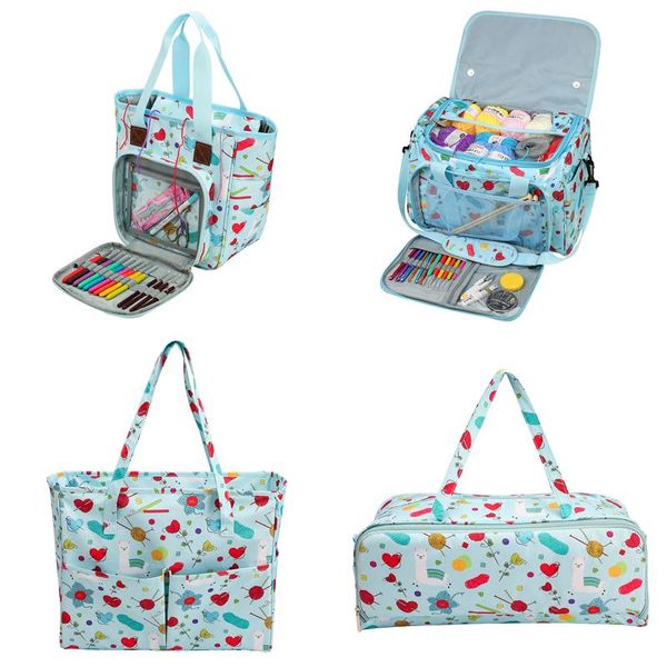 

other arts and crafts knitting tote bag yarn storage for thread wool crochet hooks,knitting needle sewing accessories