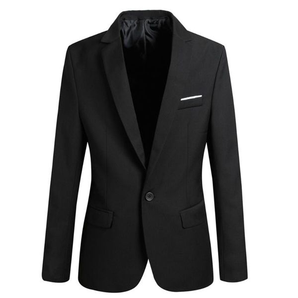 

men's fashion solid color business suit males casual slim thin blazer for plus size 6xl suits & blazers, White;black