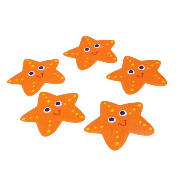 

bath mats 5x tub non safety treads sticker bathroom applique decal (orange)