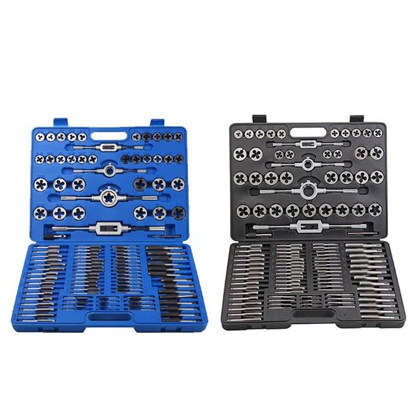 

hand tools tap and die set 12/20/40/45/60/86/110pcs tapping drill metric/imperial for metalworking screw thread