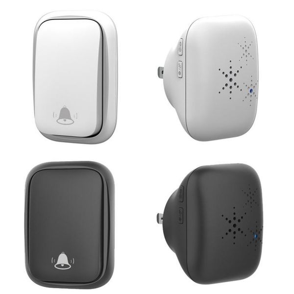 

self-powered wireless doorbell ip68 waterproof door bell 150m long distance 32 songs home welcome eu uk us plug doorbells