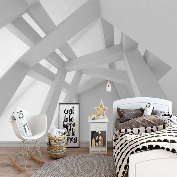 

milofi 3d custom wallpaper three-dimensional house pillar diagram wallpapers