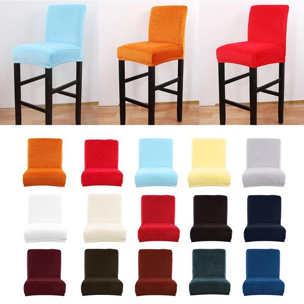 

stretch short back chair cover bar counter stool slipcover replacement pretector for kitchen resturant el covers