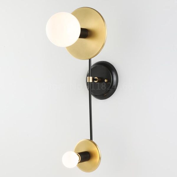 

wall lamp nordic minimalist bedroom bedside lmap creative brass vintage living room bathroom cafe sconce light