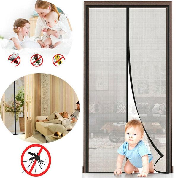 

mosquito net door with magnet curtain mesh anti insect sandfly window netting 5 size