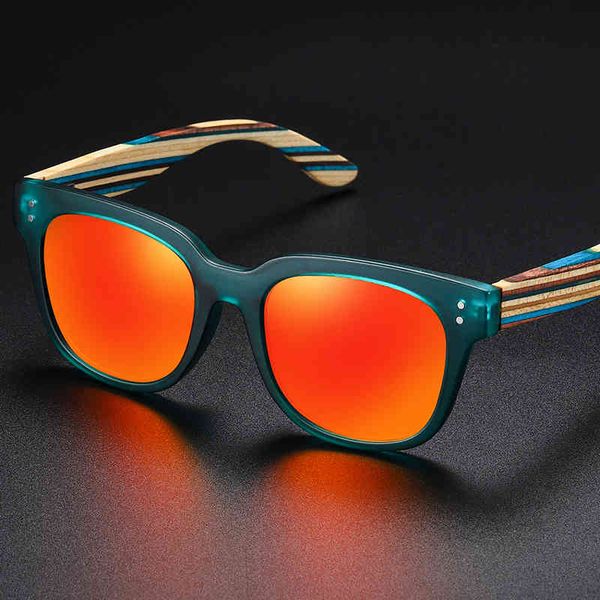 

2021 cool summer natural handmade wood sunglasses men dark women brand design original color glasses oculo, White;black