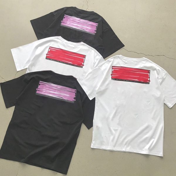 

2021 off summer mens designer t shirt casual man womens tees with letters print short sleeves sell luxury men hip hop clothes, White;black