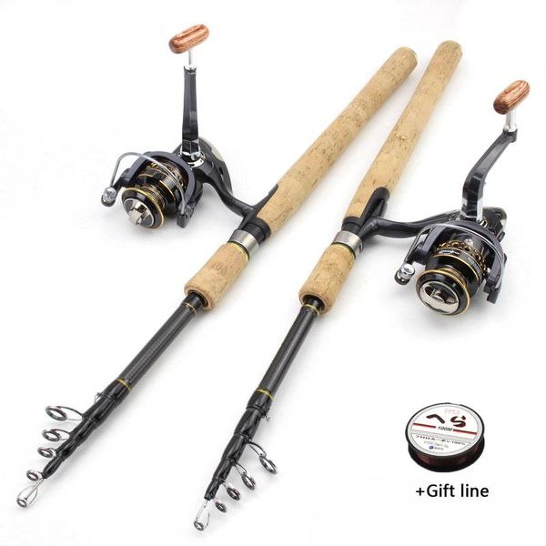 

boat fishing rods rod reel combo, lure 13bb set long wooden handle carbon fiber parker trout bass 1.8-2.7m
