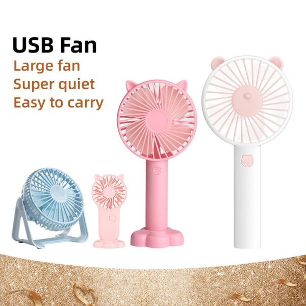 

electric fans handheld pocket cartoon fan usb charging clip lazy deskmini halter little gift