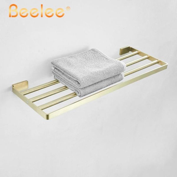 

towel racks bathroom rack golden brush holder storage shelf wall mounted brushed sus304 stainless steel,ba19303gb