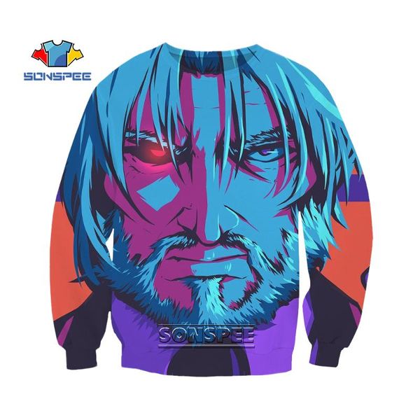 

men's hoodies & sweatshirts sonspee autumn 3d print overlord anime sweatshirt men women fashion cool harajuku hiphop soft clothing long, Black